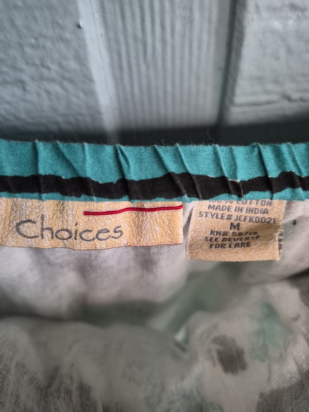 Choices Teal, White and Black Tiered A-Line Maxi Skirt Medium Boho Fairycore - Picture 2 of 3